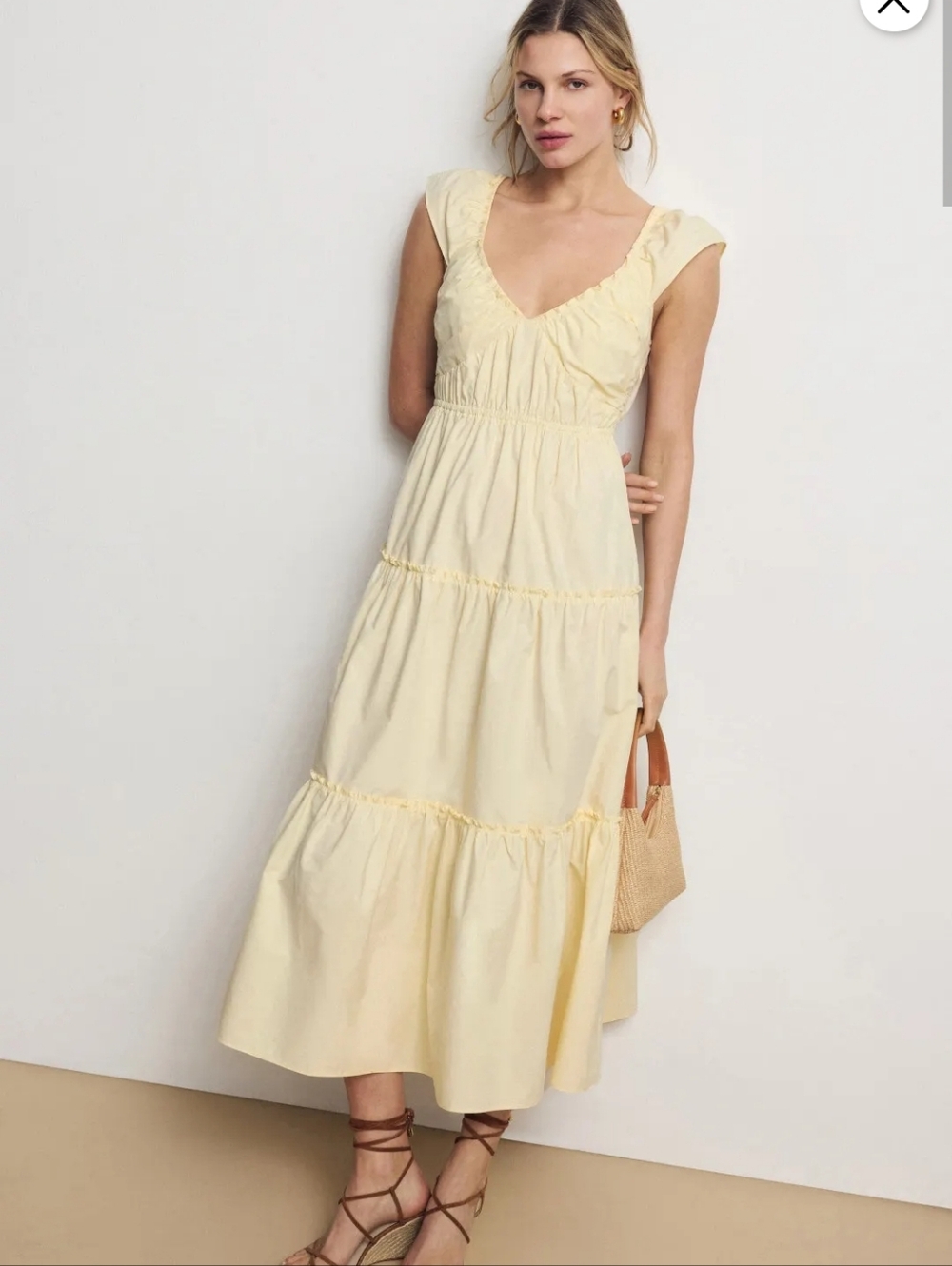 Derek Lam 10 Crosby Tiered V-Neck Dress Size 8